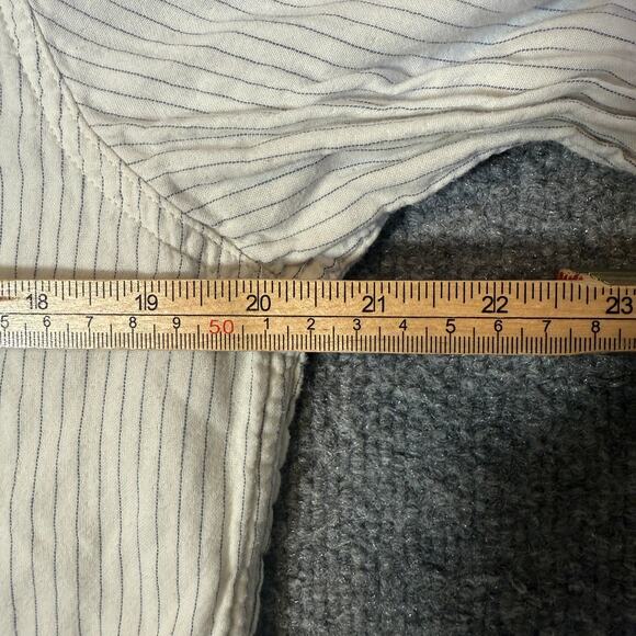 Marine Layer Shirt Mens Large White Striped Soft Knit Button Up Casual - Picture 5 of 8